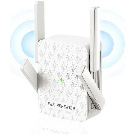 Amplificateur WiFi Le Plus Rapide en 2024, Couverture Domestique Jusqu'à 10000 Pieds Carrés, 35 Appareils, Répéteur Internet sans Fil 1200 Mbps avec Port RJ45, Double Bande 2.4G/5G, 4 Antennes (1/5)