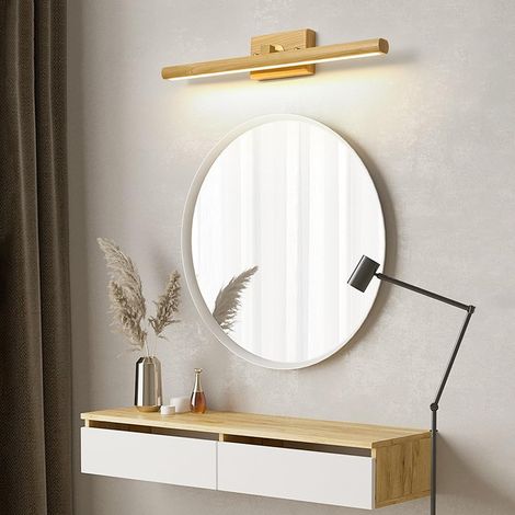 Applique murale linéaire minimaliste, lampe de miroir orientable, lampe de chevet de style japonais (40 cm, lumière neutre) (1/5)