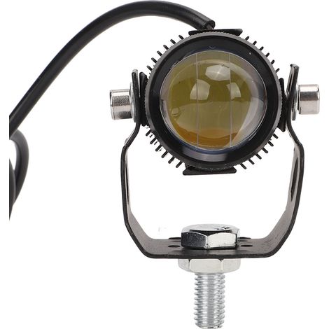 Paire de feux LED pour motos, feux de route et de croisement, jaune et blanc, étanches IP65, universels (1/5)