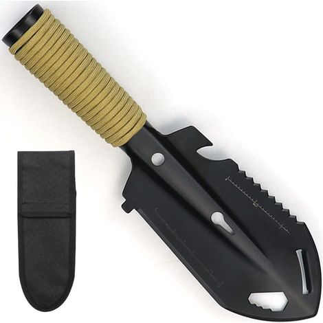 Pala da campeggio, pala da sopravvivenza multifunzionale 9 in 1 Pala da giardinaggio in acciaio inossidabile, mini pala da campeggio portatile per campeggio, campeggio, escursionismo e giardinaggio Pa