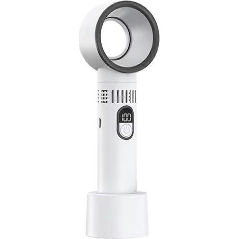 Ventilateur sans pales à 100 niveaux de puissance avec affichage numérique intelligent et chargement USB - Ventilateur portable à main haute puissance A (1/5)