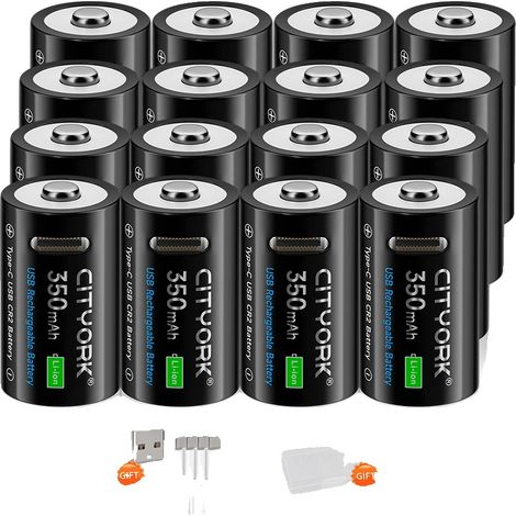 Batterie CR2, 3,7 Volt, Rechargeable, 16PCS Batterie (1/2)