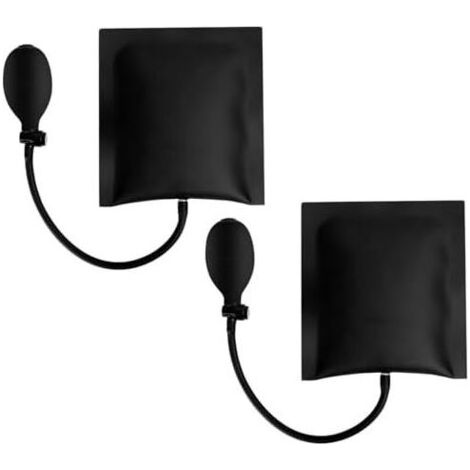 2 Pcs Coussin Gonflable se Levage, de Montage Air Wedge Pumps, Pompes à pour Cale-Porte Installation Porte Fenêtres À Domicile Réparation Automobile (Noir) - (1/5)