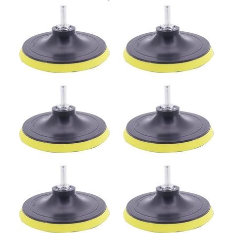 Lot de 6 Plateaux de Ponçage 100mm Disques Abrasifs Assiette de Ponçage avec Filetage M14 Fermeture Auto-agrippante Plaque de Support de Ponçage Polissage pour Perceuse Meuleuse d'angle (1/5)