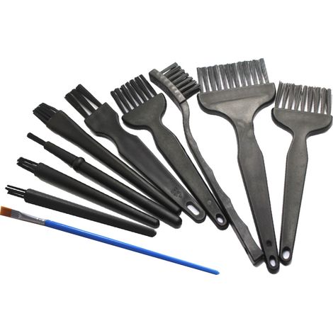 Kit de 10 pinceaux antistatiques pour nettoyage écran, clavier, PC, portable et PCB (1/5)