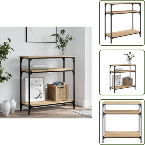 Konsolentisch Flur - vidaXL Konsolentisch Sonoma-Eiche 75x29x75 cm Holzwerkstoff - Konsolentisch Eingangsbereich (1/5)