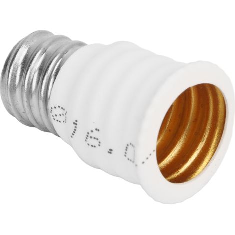 Lot de 6 adaptateurs E12 vers E14 pour ampoules E14, idéaux pour garages, chambres, salons, cuisines et couloirs (blanc). (1/5)