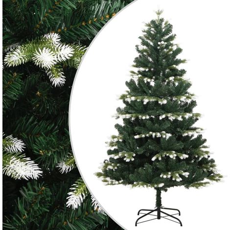 Künstlicher Weihnachtsbaum Klappbar Beschneit 210 cm