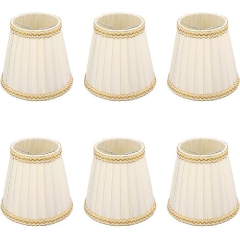 6 Pièces Bougie Abat-Jour Clip sur Tambour Abat-Jour pour Lustre Bougie Ampoules,A (1/5)