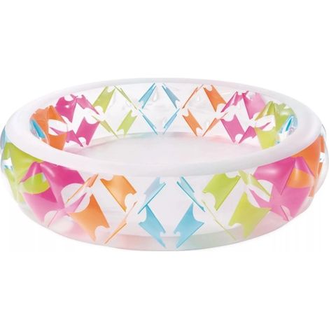 piscina gonfiabile per bambini intex "girandola" in vinile 229x229x56 cm - cod. 56494np