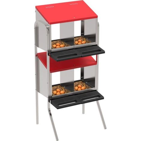  Hühnernest 6 Abteilungen 82x47x123 cm mit Beinen