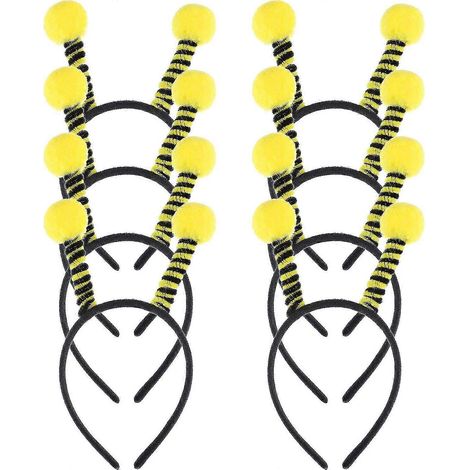 Lot de 8 serre-têtes abeille, serre-tête antennes d'abeille, bandeaux tentacules, décorations pour Halloween (1/5)