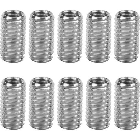 Inserts de Réparation de Filetage en Acier Inoxydable Kit 10 Pièces avec Manchons Réducteurs pour Filetages de M8 à M6 et Adaptateurs Mâle et Femelle (1/5)