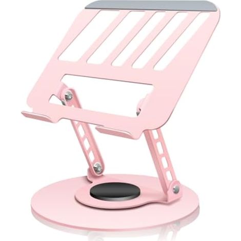 Support rotatif à 360° pour ordinateur portable de bureau/MacBook - Ergonomique entièrement pliable avec double tige rotative - Compatible avec iPad/tous les ordinateurs portables jusqu'à 10 (1/5)