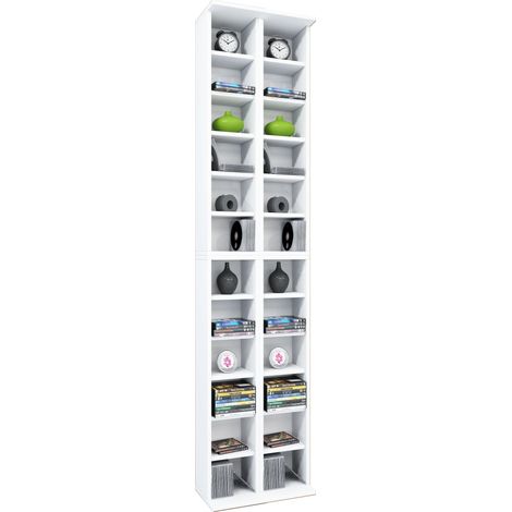 Madera CD DVD Stand Estante Gabinete Almera 183x42x20 - VCM