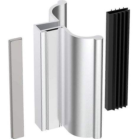 Rahmenlose Duschtürgriffe, magnetisches Duschtürverriegelungsset (1/5)