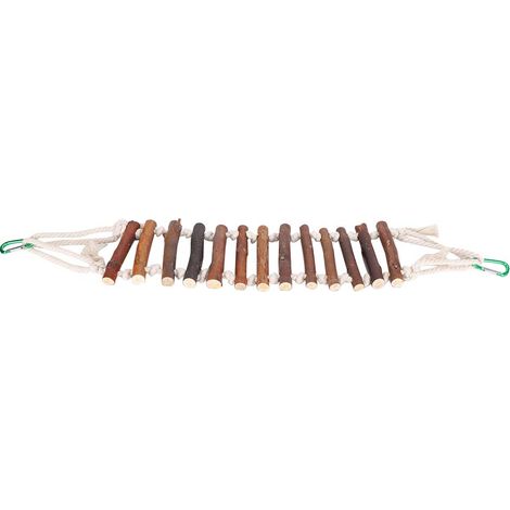 Pont suspendu en bois pour perroquets, corde en coton pour oiseaux de compagnie, échelle aérienne horizontale douce de 10CM (1/5)