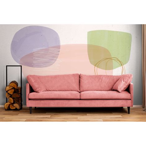 Papier Peint Abstrait - Forme Pastel - 150 x 250 cm (1/2)