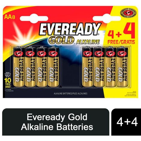 Eveready Alkaline Gold (4 + 4) Batteries - AAA/LR03 FSB8 (1/5)