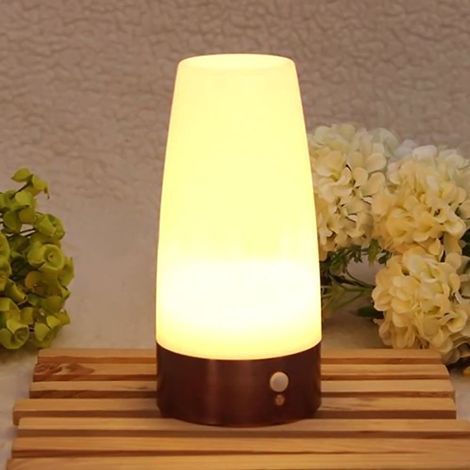 Wireless smart lamp with motion sensor, battery-operated night light, for bedside table, desk, bedroom, living room, kitchen, children's room (1/5)
