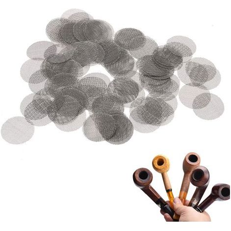 Tamis pou Bong 15 mm,Pipe Sceen en Acie Inoxydable,Écans de Pipe,Écans de Fume Filtes,Écans de Pipe Filtes,Écan de Gaze de Fumée,100 PCS (1/5)
