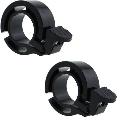 2 campanelli per bicicletta nascosti, in alluminio nero, per bici da strada e mountain bike. (1/5)