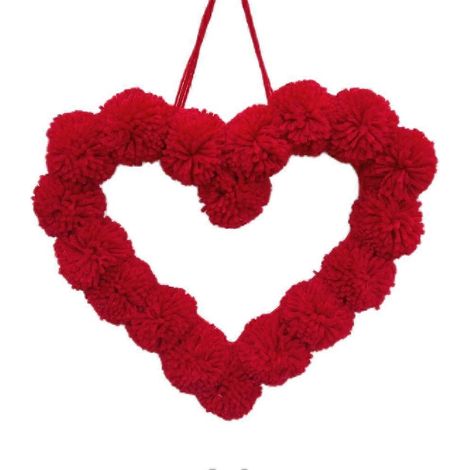 Guirlande de boules de fourrure décorative en peluche pour la Saint-Valentin A-- (1/5)