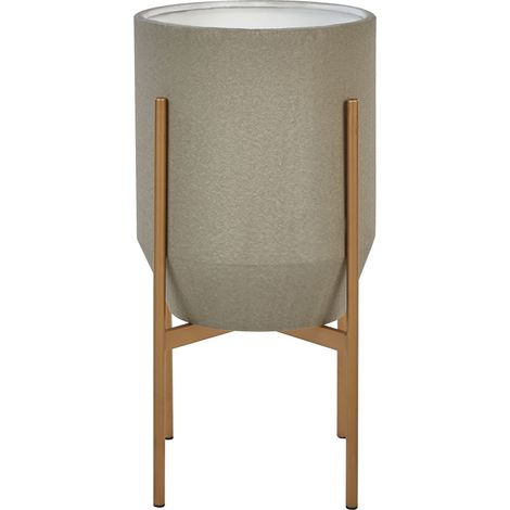 Elevated Plant Pot HYBRIDUM Metal 33 cm Grey