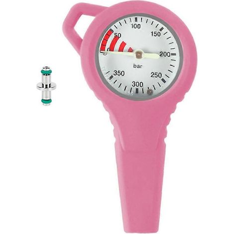 Manomètre de plongée sous-marine avec rotation à 360° et cadran lumineux rose (1/5)