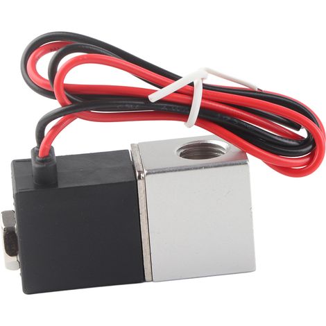 Électrovanne à air, gaz et eau à réponse rapide en alliage d'aluminium, 2 positions, 2 voies, 24 V CC, filetage 1/4". (1/5)