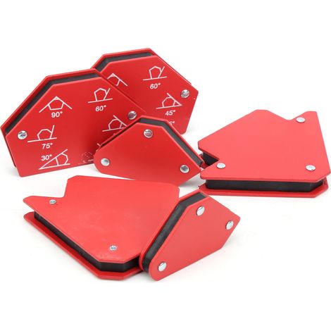 Ensemble de 6 positionneurs de soudage, aimant puissant de 11 kg, outils de soudage magnétique multi-angles pour soudeur (1/5)