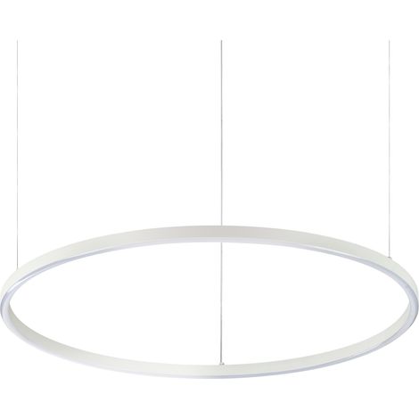 Ideal Lux ORACLE SLIM Plafonnier LED rond intégré à intensité variable de 70 cm, 4 000 K, blanc