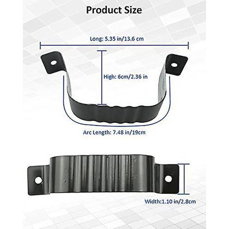 Lot de 4 sangles d'adaptation pour descente de gouttière 3'x4', accessoires d'extension de descente de gouttière, sangle de guidage (1/3)