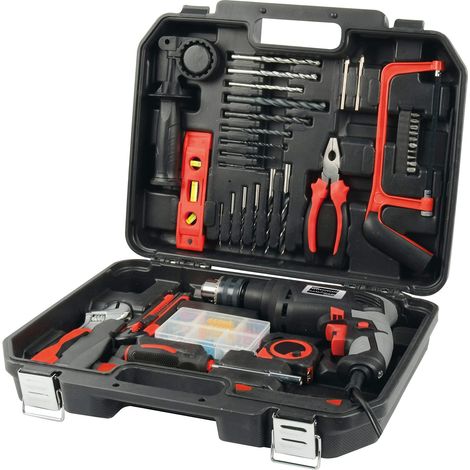 Coffret d'outils avec perceuse à percussion 36 pièces (1/2)