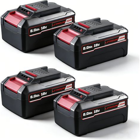 4 pièces 8.0Ah HSL1810 Batterie Li-ion de remplacement 18V 4511395 pour EINhell 4511481 4511396 PXC AXXIO GE-LC 18 Batterie série Li pour outils de forage sans fil (1/5)