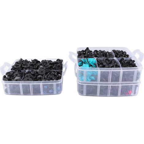 Kit de 635 rivets de fixation pour pare-chocs, panneaux de porte et garde-boue de voiture, avec outil de démontage. (1/5)