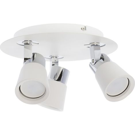PLAFON FOCOS GU10 IRIS BLANCO CROMO (1/4)