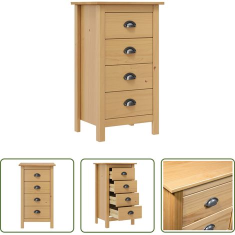Holzschrank - Sideboard Hill 46x35x80 cm Massivholz Kiefer (1/5)