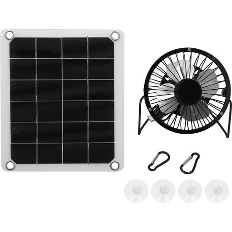 Kit Photovoltaïque 10W avec Ventilateur et Ports USB Double pour Ferme Avicole Extérieure
