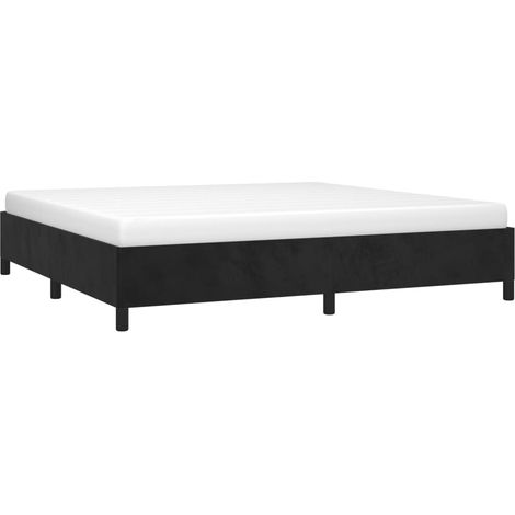 Cadre de lit sans matelas noir 200x200 cm velours vidaXL (1/5)