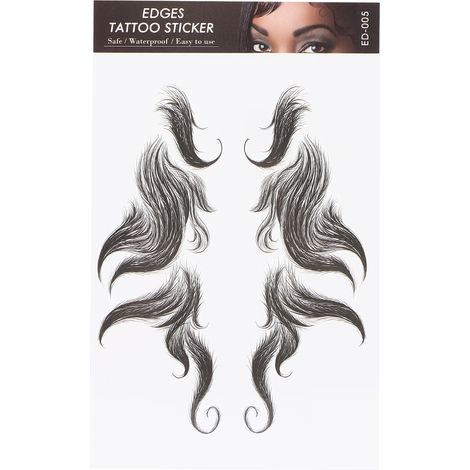 ED-05 Tatouage temporaire capillaire pour femmes, stickers waterproof imitation racine des cheveux, franges et contours réalistes (1/5)