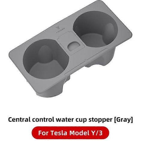 Support porte-gobelet pour Tesla Model 3 et Model Y cendrier pour Tesla Model 3 (2023) et Model Y accessoires de commande centrale - Gris (1/5)