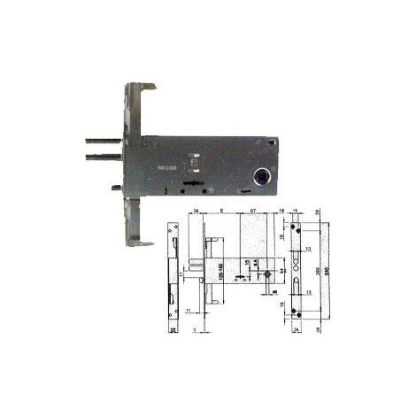 SERRATURA TRIPL.D.M.2 PISTONI E.90
