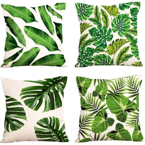 Housse de coussin d'extérieur imperméable 45 x 45 cm, housse de coussin de jardin éparpillée imperméable pour banc d'extérieur, (1/5)