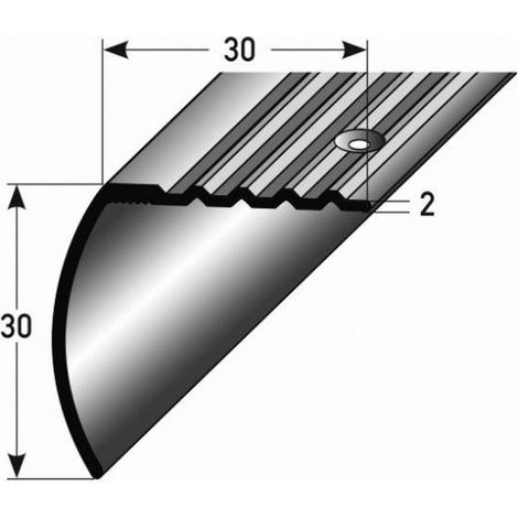 Treppenkante / Winkelprofil 30 x 30 mm Typ: 372 (Aluminium eloxiert, gebohrt) -goldfarbig-1000 (1/2)
