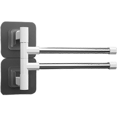 Porte-serviettes en acier inoxydable avec bras pivotant (style hôtel) – Modèle à 5 bras (1/5)