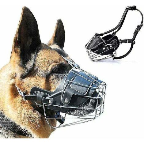 ZVD Muselière Super Metal Muselière Muselière en cuir pour grands chiens
