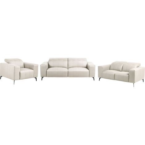 Sofa Set 6-Sitzer OMMEL Stoff Hellbeige
