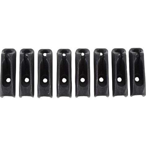 Ortviai 8 x Étrier de Fixation pour Cordage en Nylon Haute Résistance, Noir, pour Kayak, Canoë, Bateau Gonflable et Quai (1/5)