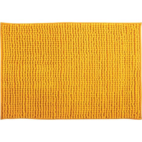 1 Tapis De Bain Microfibre Chenille 40x60 Cm Antidérapant Lavable Machine Safran Salle De Bain (1/5)